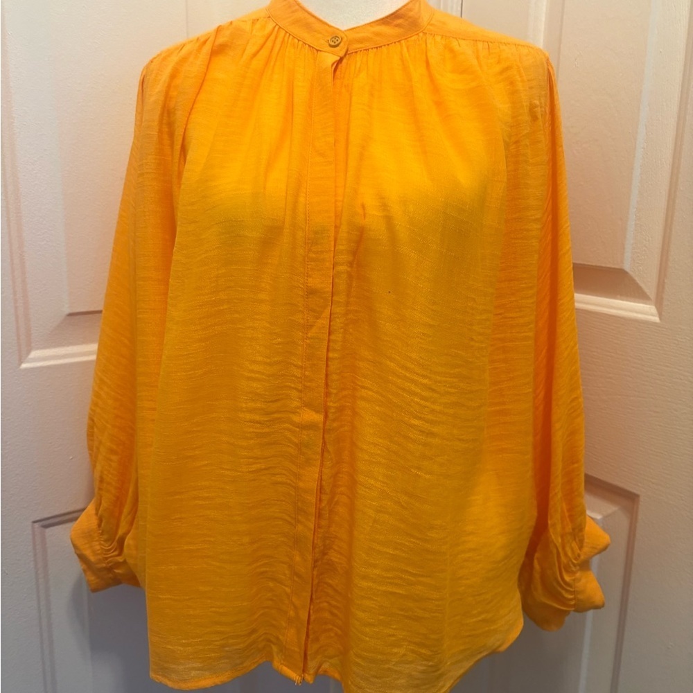 MAEVE. Women's Orange Blouse. SIZE S. ANTHROPOLOGIE - Picture 3 of 9